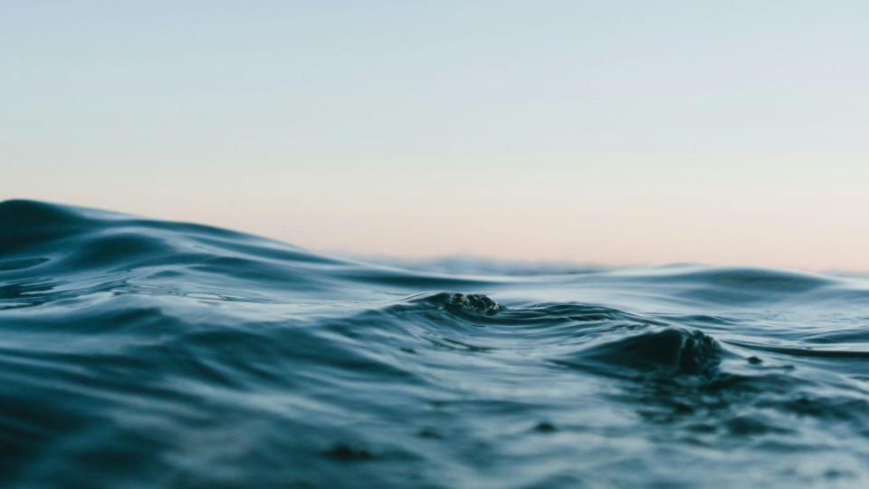 Eine Welle im Ozean symbolisiert das menschliche Dasein als ein Teil vom Ganzen als ein Teil des universellen Bewusst-seins.